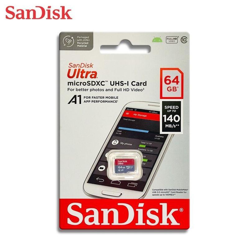 کارت حافظه microSDXC مدل Ultra کلاس 10 استاندارد UHS-I A1 سرعت 140MBps ظرفیت 64گیگابایت 