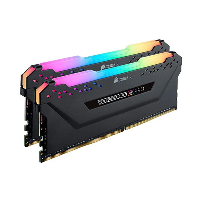 رم دسکتاپ Corsair مدل VENGEANCE RGB PRO دو کاناله DDR4 ظرفیت 64GB فرکانس 3600MHz تایمینگ CL18 با هیت‌سینک خنک‌کننده