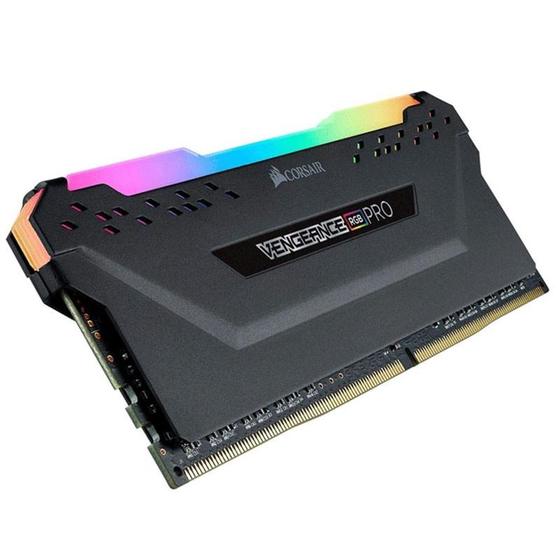 رم دسکتاپ Corsair مدل VENGEANCE RGB PRO دو کاناله DDR4 ظرفیت 64GB فرکانس 3600MHz تایمینگ CL18 با هیت‌سینک خنک‌کننده