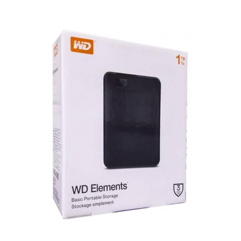 هارد اکسترنال وسترن دیجیتال مدل ELEMENTS ظرفیت یک ترابایت دارای رابط USB Type-A 3.2