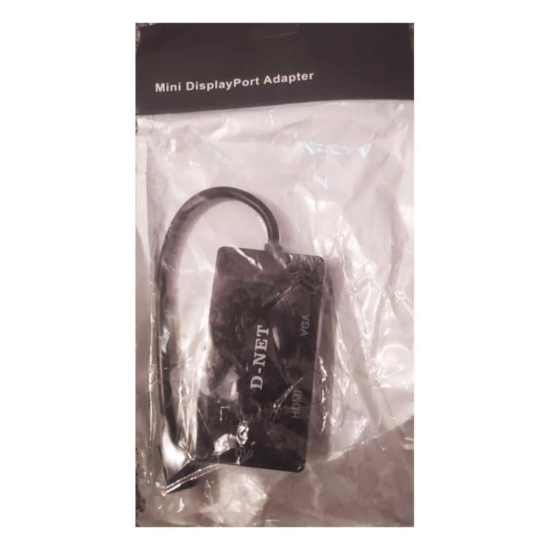 مبدل Mini DisplayPort به HDMI / DVI / VGA دی-نت مدل 3PORT