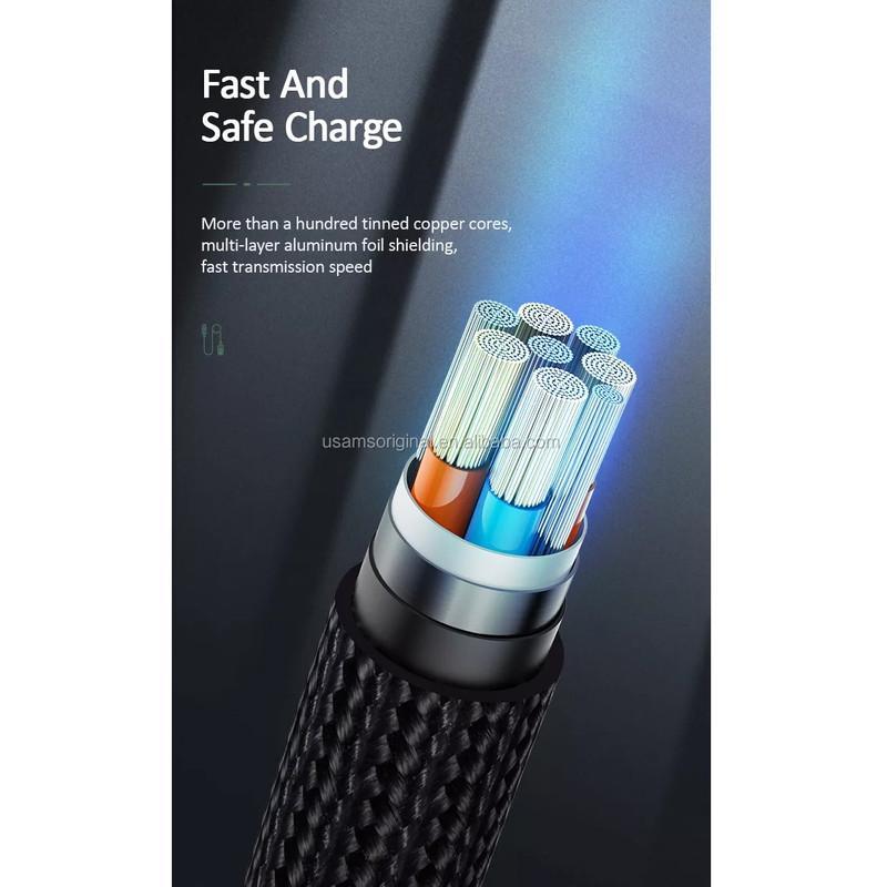 کابل تبدیل USB به لایتنینگ یوسمز مدل SJ448 New  طول 1 متر