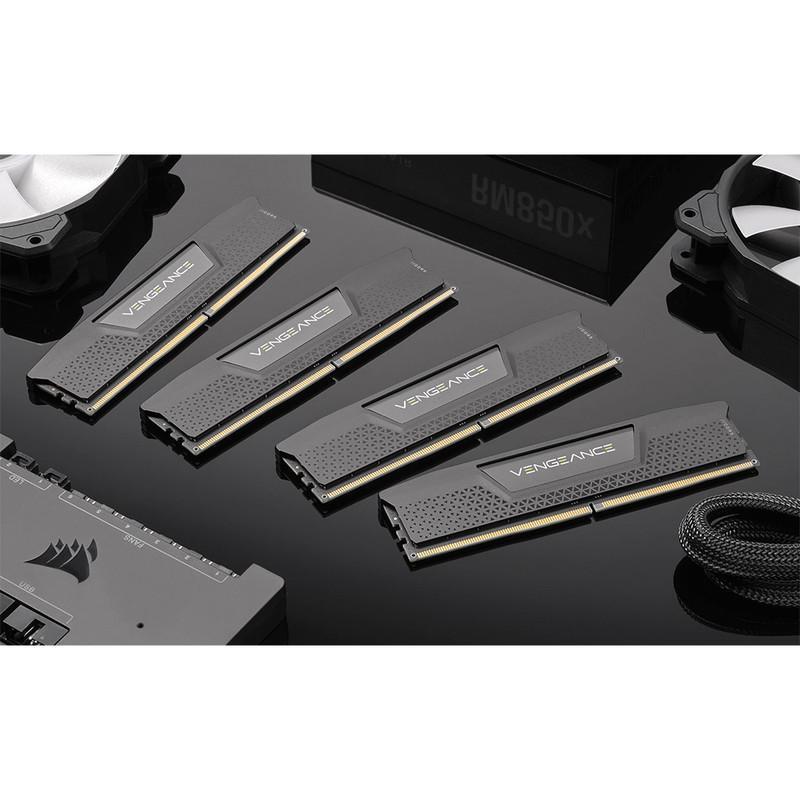 رم دسکتاپ DDR5 کورسیر مدل VENGEANCE ظرفیت 32GB دوکاناله 4800MHz با تایمینگ CL40 و هیت‌سینک خنک‌کننده