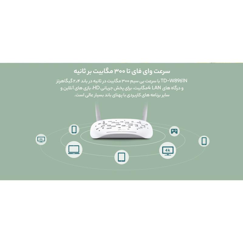 مودم روتر +ADSL2 تی پی-لینک مدل td_w8961n