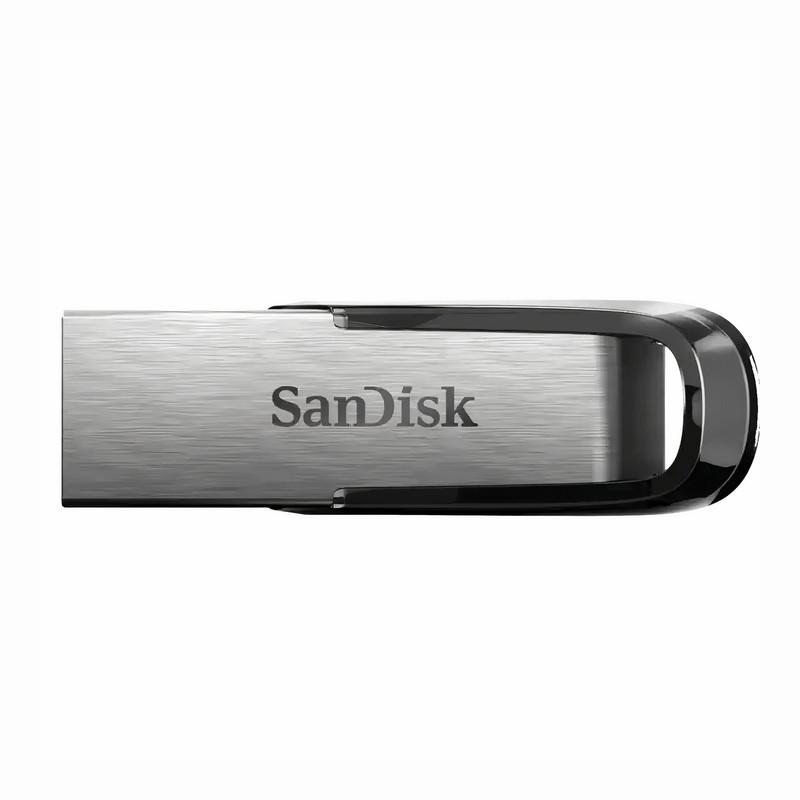 فلش مموری سن دیسک مدل Ultra Flair CZ73 ظرفیت 16 گیگابایت با بدنه فلزی، پورت USB 3.0، سازگار با USB 2.0 و قابلیت رمزگذاری فایل‌ها