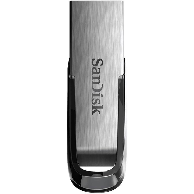 فلش مموری سن دیسک مدل Ultra Flair CZ73 ظرفیت 16 گیگابایت با بدنه فلزی، پورت USB 3.0، سازگار با USB 2.0 و قابلیت رمزگذاری فایل‌ها
