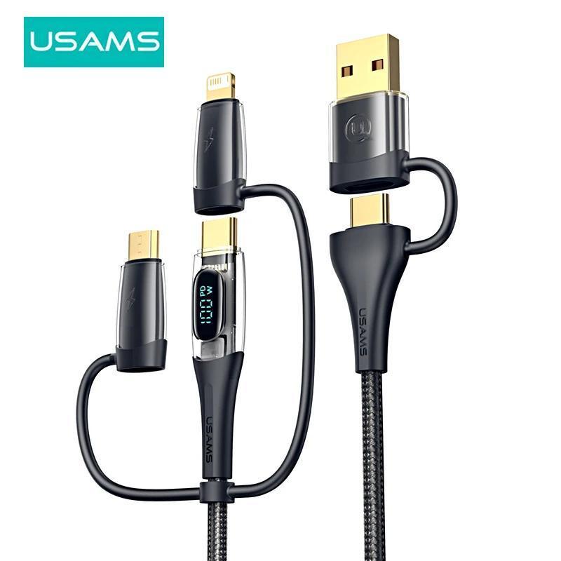 کابل تبدیل usb / usb-c به usb-c / micro usb / لایتنینگ یوسمز مدل sj626 طول 2 متر
