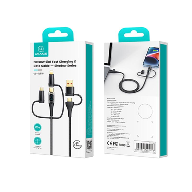 کابل تبدیل usb / usb-c به usb-c / micro usb / لایتنینگ یوسمز مدل sj626 طول 2 متر