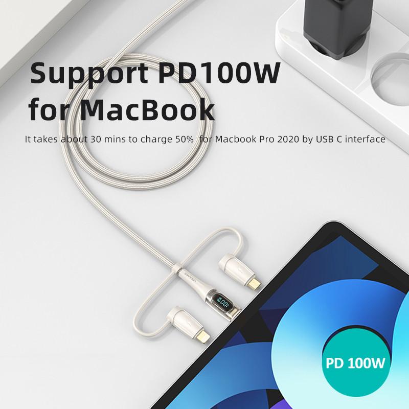 کابل تبدیل usb / usb-c به usb-c / micro usb / لایتنینگ یوسمز مدل sj626 طول 2 متر