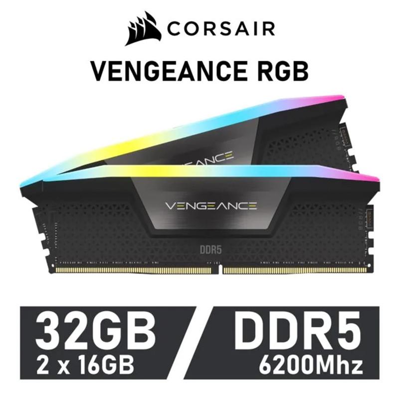 رم دسکتاپ DDR5 دو کاناله 5600 مگاهرتز CL40 کورسیر مدل VENGEANCE RGB ظرفیت 48 گیگابایت