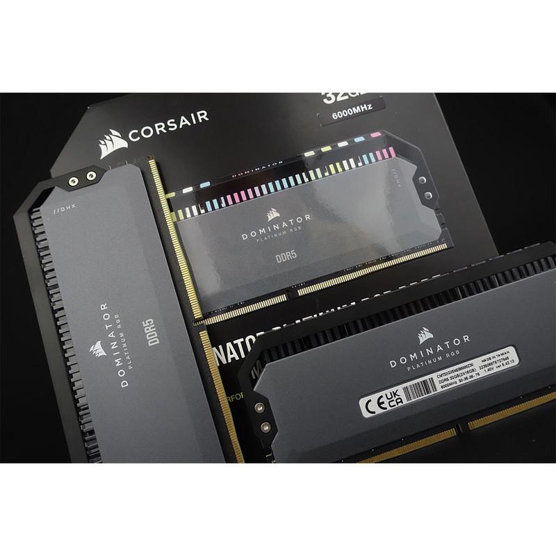 رم دسکتاپ DDR5 دو کاناله 6600 مگاهرتز CL32 کورسیر مدل Dominator Platinum RGB ظرفیت 64 گیگابایت