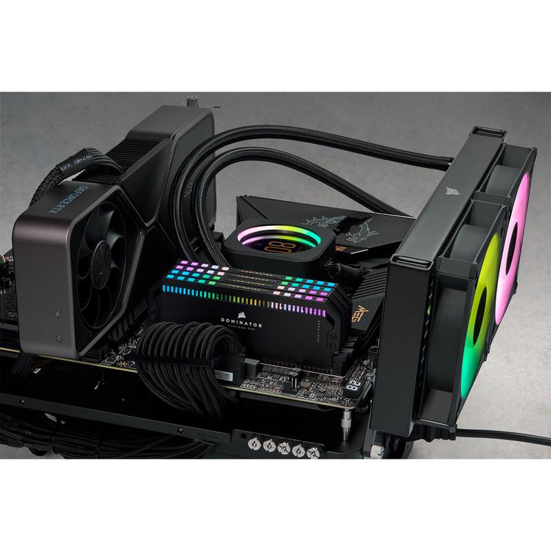 رم دسکتاپ DDR5 دو کاناله 6600 مگاهرتز CL32 کورسیر مدل Dominator Platinum RGB ظرفیت 64 گیگابایت