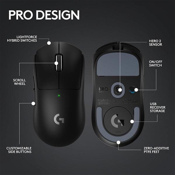 ماوس بی سیم مخصوص بازی لاجیتک مدل PRO X SUPERLIGHT 2