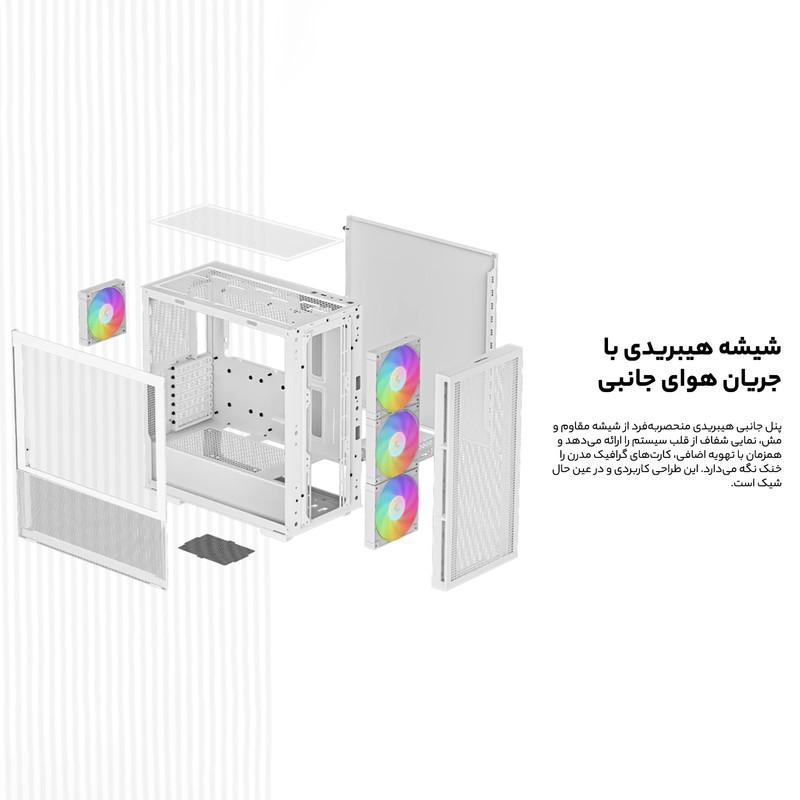کیس کامپیوتر دیپ کول مدل CH560 Digital WH