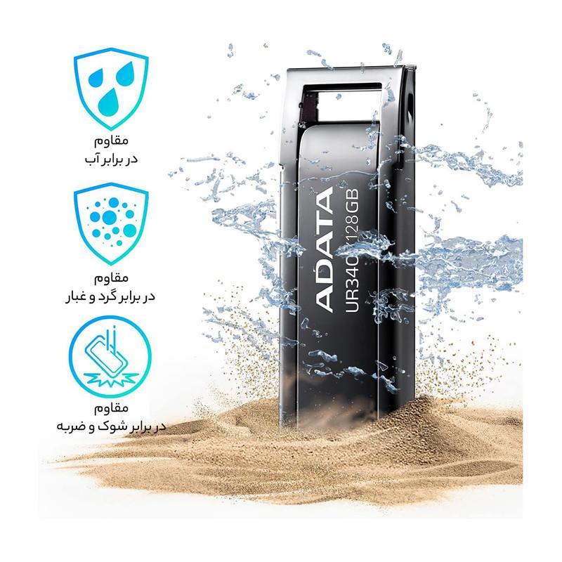 فلش مموری ای دیتا مدل UR340 USB3.2 ظرفیت 128 گیگابایت
