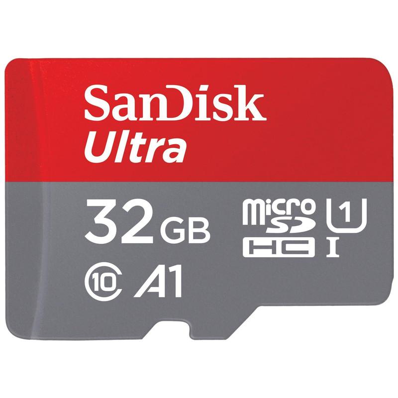 کارت حافظه microSD سن دیسک مدل Ultra A1 کلاس 10 استاندارد  1- UHS سرعت 100MBps ظرفیت 32 گیگابایت