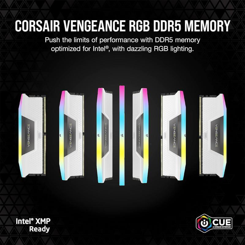رم دسکتاپ دو کاناله 32GB ،DDR5 کورسیر مدل VENGEANCE RGB 5600MHz با تایمینگ CL40 و هیت‌سینک خنک‌کننده