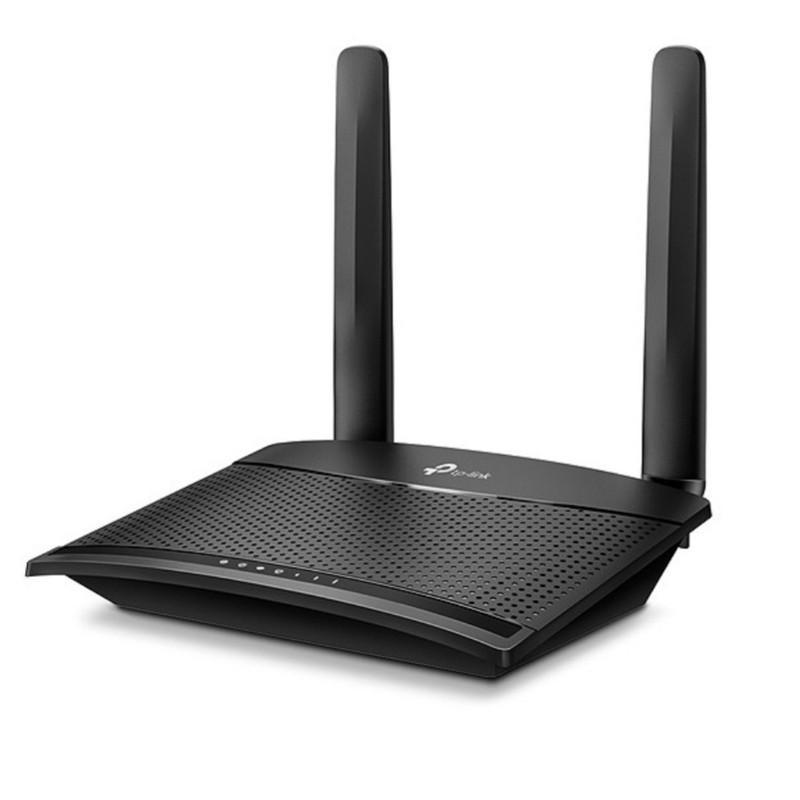 مودم روتر 4G خانگی تی پی‌لینک مدل TL-MR100 با پشتیبانی شبکه 4G و رابط RJ-45 LAN، منبع تغذیه برق