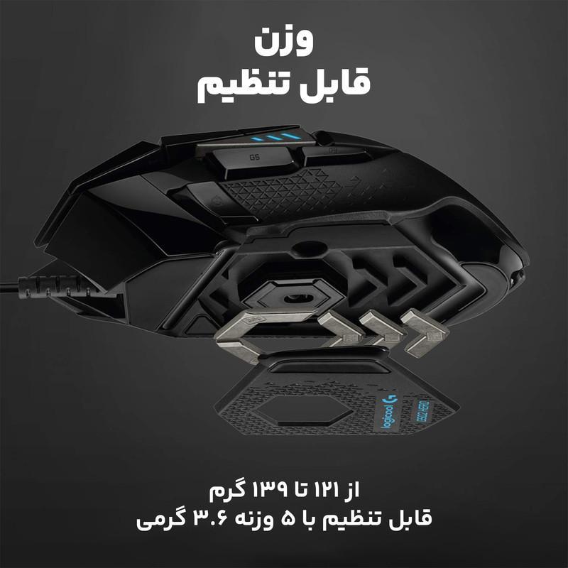 ماوس مخصوص بازی لاجیتک مدل G502 HERO HIGH PERFORMANCE