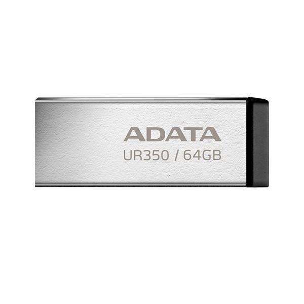 فلش مموری ای دیتا مدل UR350 ظرفیت 64 گیگابایت با رابط USB 3.2 Gen1، سرعت انتقال 100 مگابایت بر ثانیه، بدنه فلزی مقاوم، سازگار با ویندوز، مک، لینوکس و بدون نیاز به نصب درایور