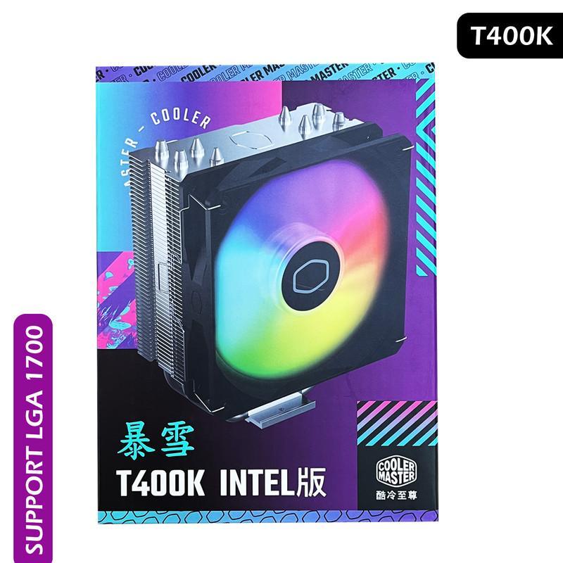 خنک کننده پردازنده کولر مستر مدل T400k ARGB LGA1700