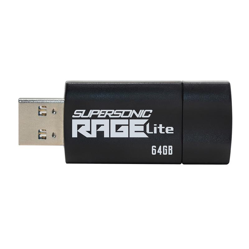 فلش مموری 64 گیگابایت پتریوت مدل Patriot RAGE LITE با رابط USB 3.2 سرعت انتقال تا 120 مگابایت بر ثانیه، مقاوم در برابر آب، ضربه، شوک و گرد و غبار، طراحی کشویی محافظ پورت، سازگار با ویندوز 7 تا 10، لینوکس و مک او اس