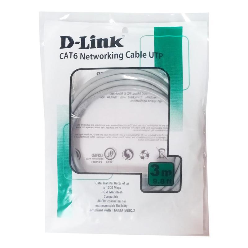 پچ کورد Cat6 دی-لینک مدل DLink Cord Cat6 UTP 3m NCB-C6UGRYR1-3