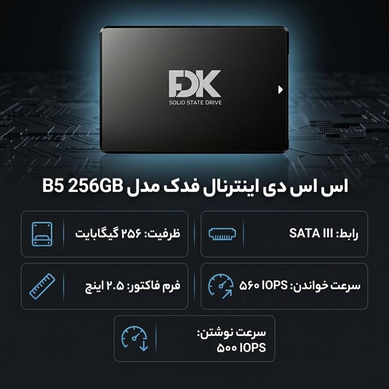 اس اس دی اینترنال فدک مدل B5 256GB  ظرفیت 256 گیگابایت