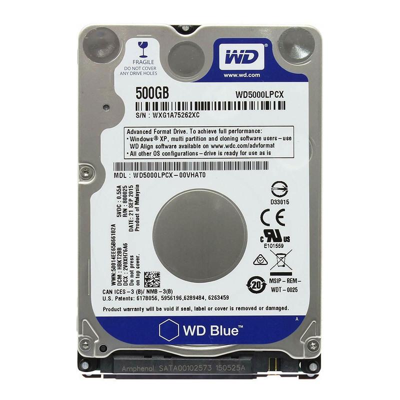 هارددیسک اینترنال وسترن دیجیتال مدل Blue WD5000LPCX ظرفیت 500 گیگابایت