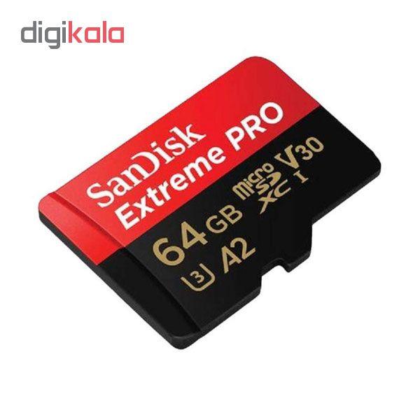 کارت حافظه microSDXC سن دیسک مدل Extreme PRO کلاس A2 استاندارد UHS-I U3 سرعت 170MBps ظرفیت 64 گیگابایت 