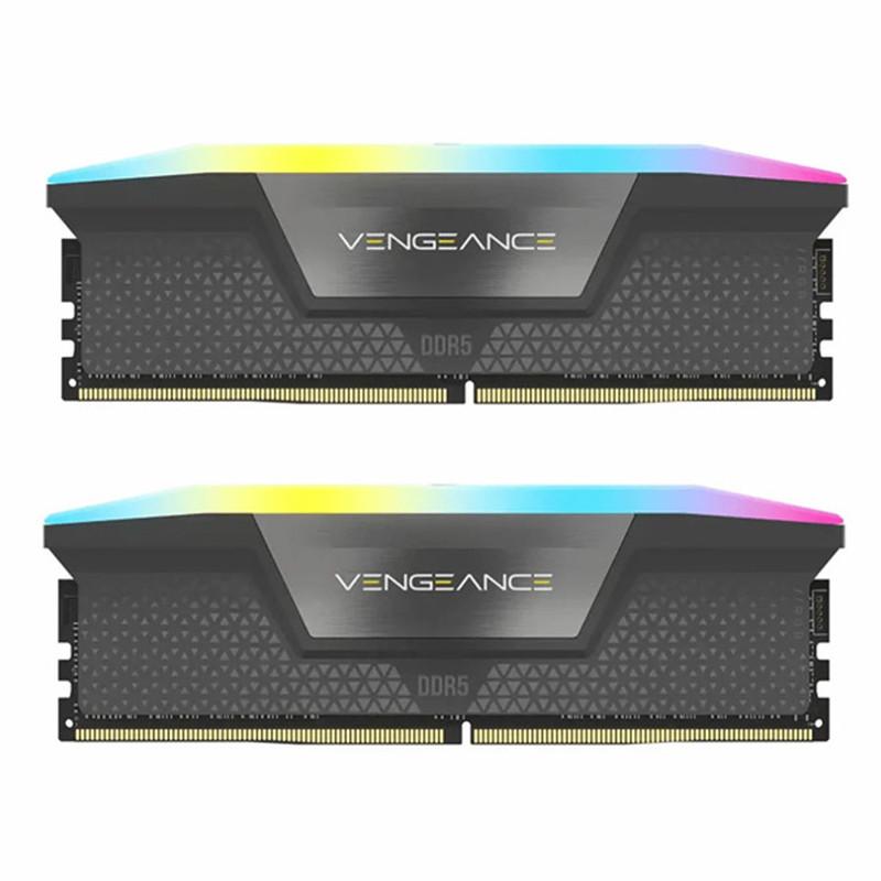 رم دسکتاپ کورسیر VENGEANCE RGB DDR5 دو کاناله 64 گیگابایت 5200 مگاهرتز CL40 با هیت‌سینک و ولتاژ 1.2 ولت