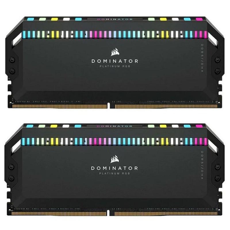 رم دسکتاپ DDR5 دو کاناله 6400 مگاهرتز CL32 کورسیر مدل Dominator Platinum RGB ظرفیت 64 گیگابایت
