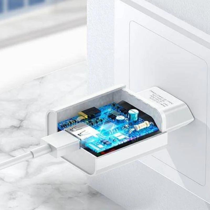 شارژر دیواری 10 وات یوسمز مدل T21L به همراه کابل لایتنینگ