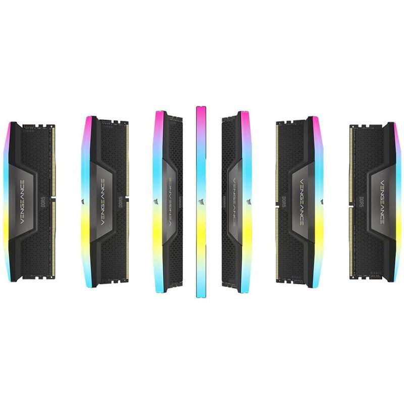 رم دسکتاپ DDR5 کورسیر مدل VENGEANCE RGB ظرفیت 64 گیگابایت دو کاناله 6200 مگاهرتز CL32 با هیت سینک آلومینیومی و نورپردازی ARGB و پشتیبانی از XMP 3.0