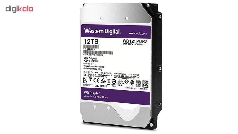 هارددیسک اینترنال وسترن دیجیتال مدل Purple WD121PURZ ظرفیت 12 ترابایت