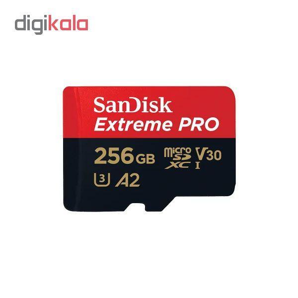 کارت حافظه microSDXC سن دیسک مدل Extreme PRO کلاس A2 استاندارد UHS-I U3 سرعت 170MBs ظرفیت 256 گیگابایت