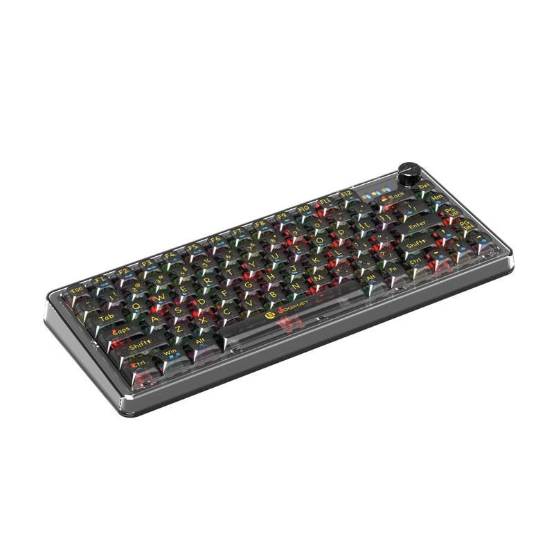 کیبورد بی سیم گیمینگ لاجی کی مدل K450BB، سوییچ مکانیکال شفاف، Tenkeyless، نورپردازی RGB