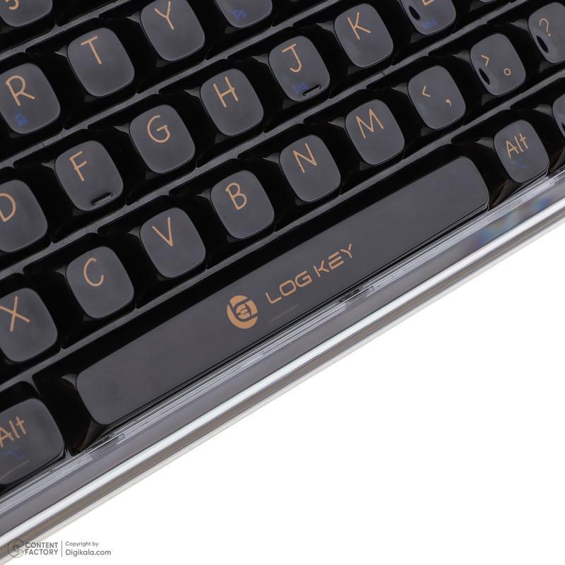 کیبورد بی سیم گیمینگ لاجی کی مدل K450BB، سوییچ مکانیکال شفاف، Tenkeyless، نورپردازی RGB