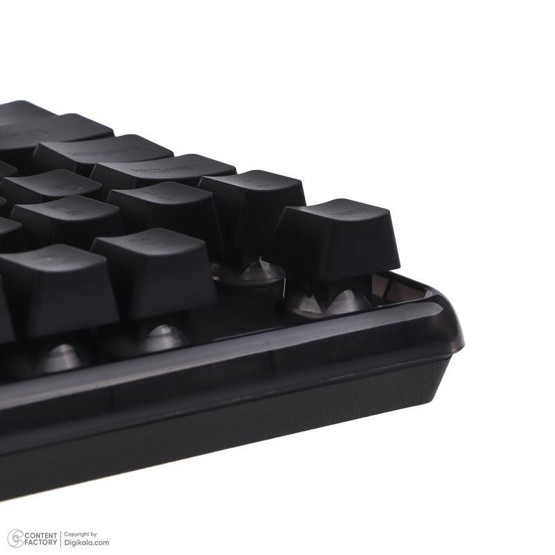 کیبورد گیمینگ لاجی کی مدل K230B، سوییچ ممبران، Full-Size، نورپردازی RGB