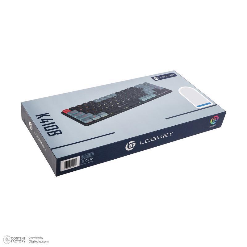 کیبورد گیمینگ بی سیم لاجی کی مدل K410B، سوییچ مکانیکال قرمز، Tenkeyless، نورپردازی RGB