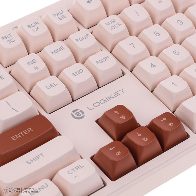کیبورد بی سیم لاجی کی مدل K330CW، سوییچ ممبران، Full-Size، نورپردازی RGB