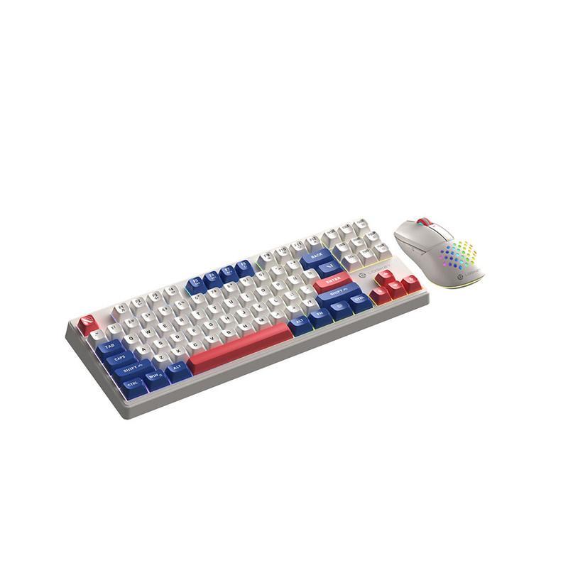 کیبورد و ماوس بی سیم گیمینگ لاجی کی مدل KM329W، سوییچ ممبران، Full-Size، نورپردازی RGB