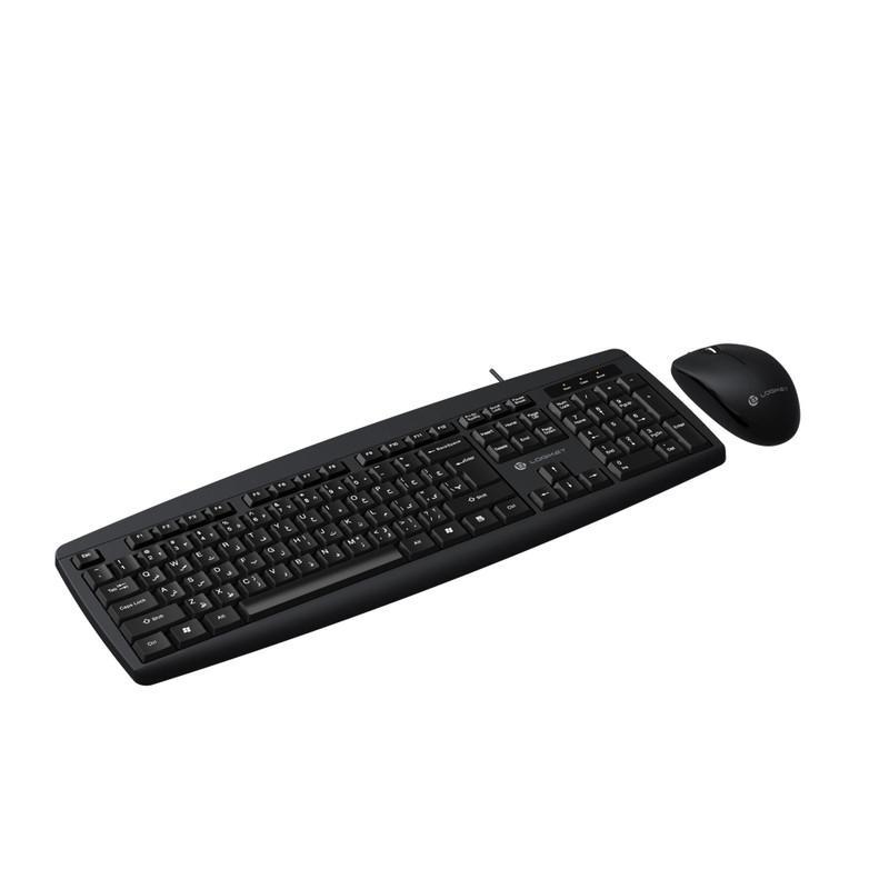 کیبورد و ماوس با سیم لاجی کی مدل KM113B، سوییچ ممبران، Full-Size
