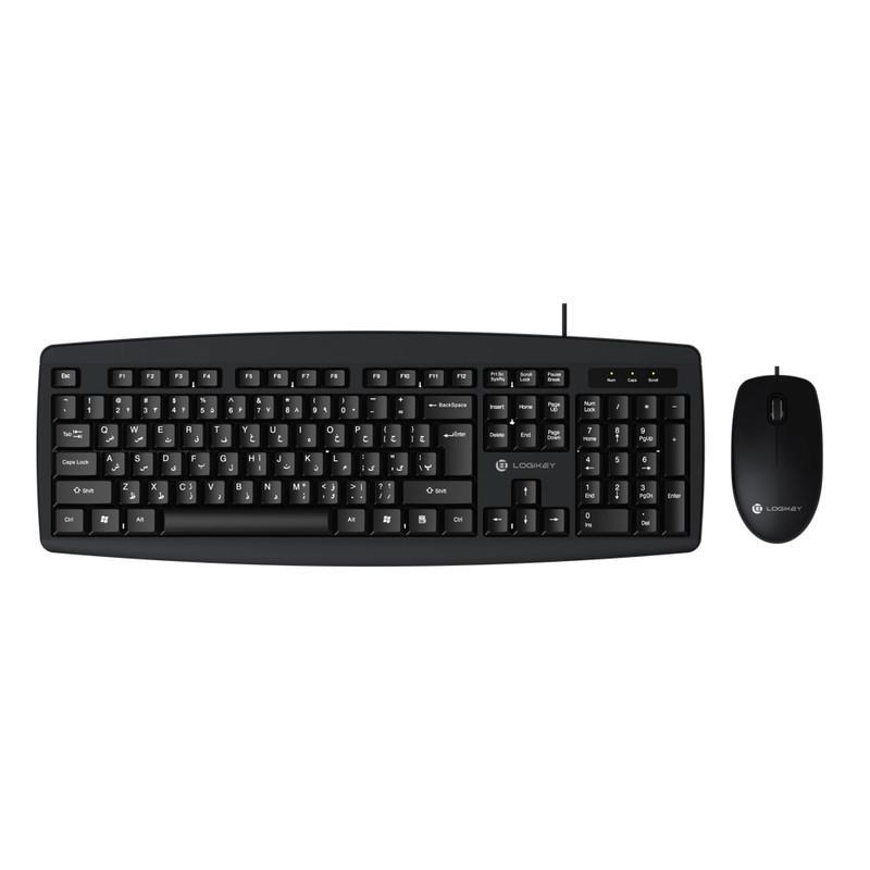 کیبورد و ماوس با سیم لاجی کی مدل KM113B، سوییچ ممبران، Full-Size