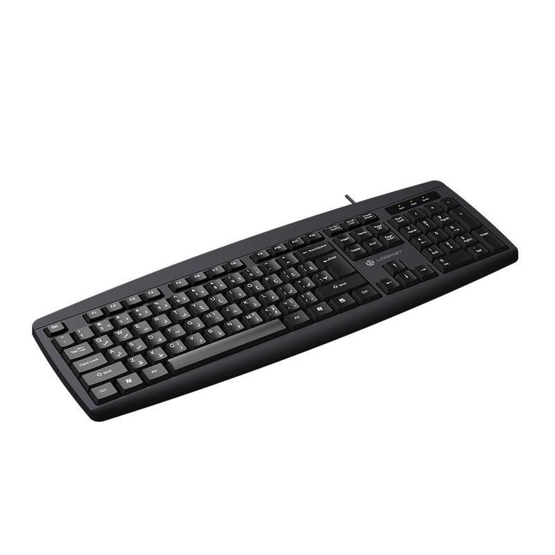 کیبورد با سیم لاجی کی مدل K113B، سوییچ ممبران، Full-Size