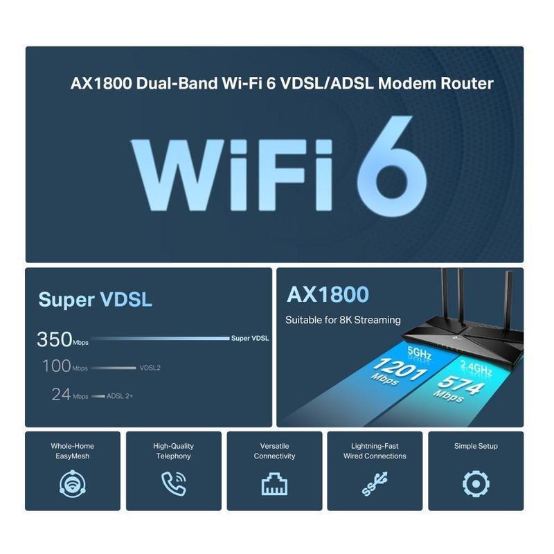 مودم روتر VDSL/ADSL تی پی-لینک مدل Archer VX1800v