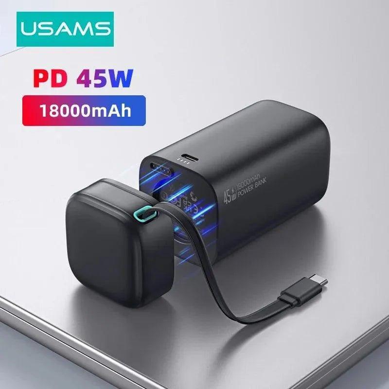 پاوربانک یوسمز مدل CD216 ظرفیت 18000 میلی آمپر ساعت