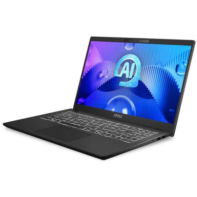 لپ‌تاپ ام‌اس‌آی مدل Modern 15 H AI C1MG با پردازنده Intel Core Ultra 7، رم DDR5 16GB با فرکانس 4800MHz، حافظه SSD با ظرفیت 1TB، نمایشگر 15.6 اینچ IPS با وضوح Full HD، دارای نور پس‌زمینه کیبورد