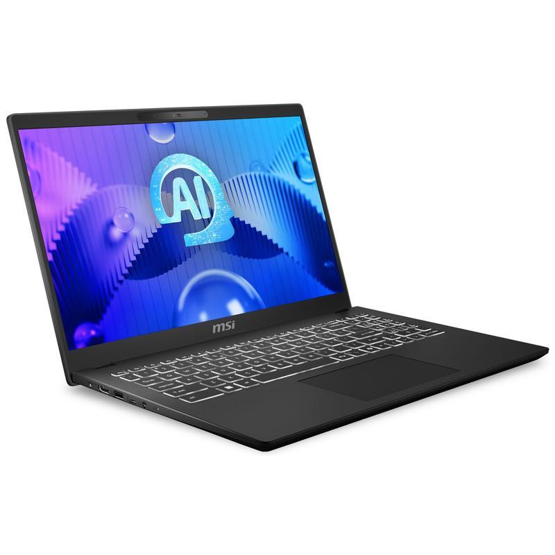 لپ‌تاپ ام‌اس‌آی مدل Modern 15 H AI C1MG با پردازنده Intel Core Ultra 7، رم DDR5 16GB با فرکانس 4800MHz، حافظه SSD با ظرفیت 1TB، نمایشگر 15.6 اینچ IPS با وضوح Full HD، دارای نور پس‌زمینه کیبورد