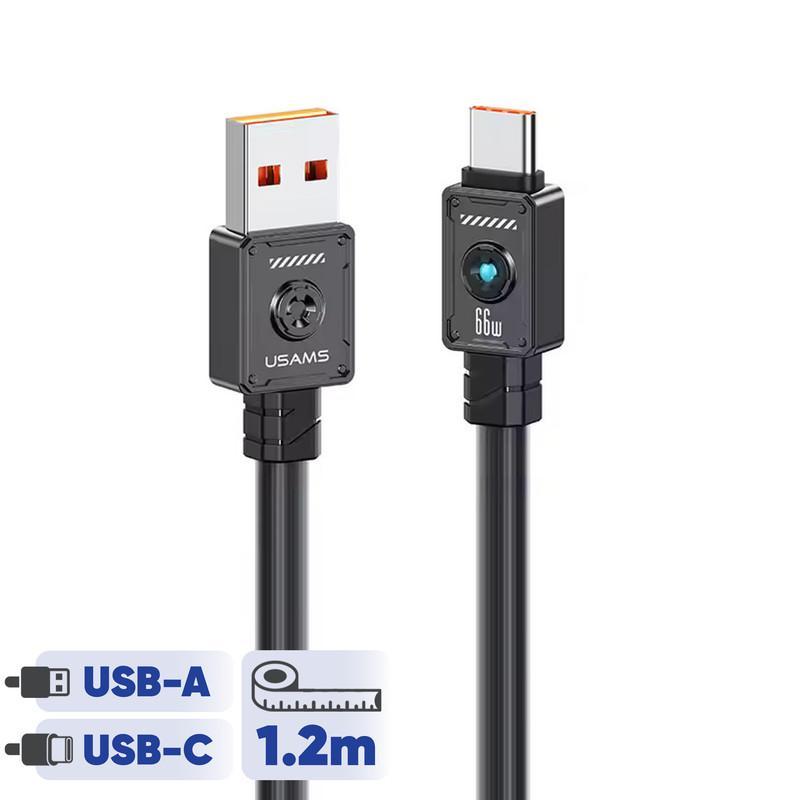 کابل تبدیل USB به USB-C یوسمز مدل US-SJ686-66W طول 1.2 متر